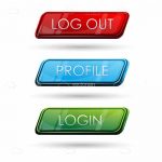 Log Out, Profile and Login Website Buttons Pack
